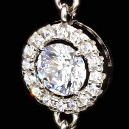 Hochwertige, verarbeitetes Zirkonia Armband – 11,35 ct | Schliffmix | 925 Silber rhodiniert und poliert - Länge anpassbar: ca. 19,5 - 22,5 cm