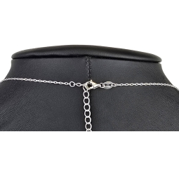 Maritime Seestern-Kette mit vielen kleinen, funkelnden Zirkonia-Steinen (Diamatimitate, Brillantschliff) aus 925 Sterling Silber poliert und rhodiniert - Länge verstellbar 45-50 cm