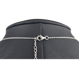 Feines Schmuckset aus 925er Sterlingsilber mit funkelndem Zirkonia im Brillantschliff (Diamantimitat) in Krappen gefasst