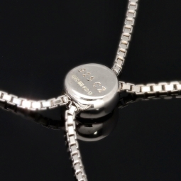 Dreireihiges Zirkonia-Armband / Zugarmband (Diamantimitationen, Brillantschliff) aus 925er Sterling Silber – filigran, funkelnd & längenverstellbar (ca. 16–21 cm) -  mit ca. 140 fein eingearbeiteten Zirkoniasteinen (Diamantimitationen, Brillantschliff)