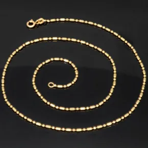 Feine Goldkette aus edlem 585er (14 Karat) Gelbgold – filigran & elegant ca. 44cm lang, ca. 1,4m m breit