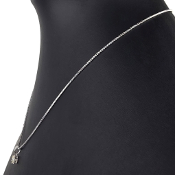Elegantes Schmuckset -Silberkette und Anhänger aus 925er Sterling Silber mit Zirkonia im Brillantschliff (Diamantimitation) - ca. 45cm