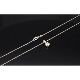 Elegantes Schmuckset -Silberkette und Anhänger aus 925er Sterling Silber mit Zirkonia im Brillantschliff (Diamantimitation) - ca. 45cm