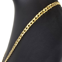 Massive Panzerkette aus hochwertigem, funkelndem Gelbgold (14K, 585 ca. 37,2g) 56 cm, 5,5 mm