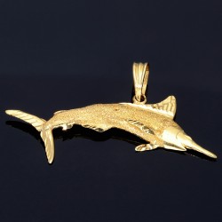 Schwertfisch-Anhänger aus 14K Gelbgold (585 Gold 14k)
