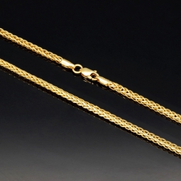 Fein gearbeitete Goldkette / Fuchsschwanzkette aus hochwertigem 585 14k Gelbgold (ca. 65cm lang, 2mm breit)