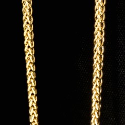 Fein gearbeitete Goldkette / Fuchsschwanzkette aus hochwertigem 585 14k Gelbgold (ca. 65cm lang, 2mm breit)