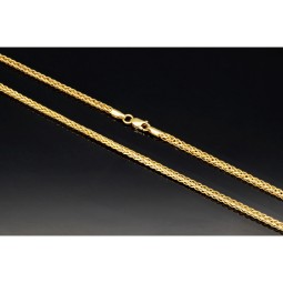 Fein gearbeitete Goldkette / Fuchsschwanzkette aus hochwertigem 585 14k Gelbgold (ca. 65cm lang, 2mm breit)
