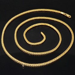 Fein gearbeitete Goldkette / Fuchsschwanzkette aus hochwertigem 585 14k Gelbgold (ca. 65cm lang, 2mm breit)