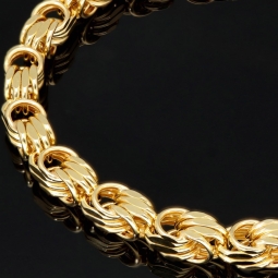 Premium Königsarmband in außergewöhnlichem Design aus edlem 14K 585 Gold , ca. 6,5mm breit, 23cm lang  (ca. 13g)