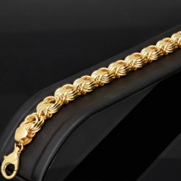 Premium Königsarmband in außergewöhnlichem Design aus edlem 14K 585 Gold , ca. 6,5mm breit, 23cm lang  (ca. 13g)