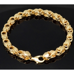 Premium Königsarmband in außergewöhnlichem Design aus edlem 14K 585 Gold , ca. 6,5mm breit, 23cm lang  (ca. 13g)