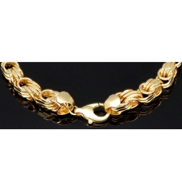 Premium Königsarmband in außergewöhnlichem Design aus edlem 14K 585 Gold , ca. 6,5mm breit, 23cm lang  (ca. 13g)