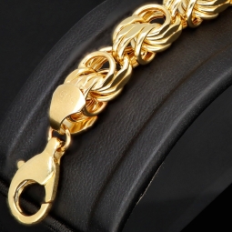 Premium Königsarmband in außergewöhnlichem Design aus edlem 14K 585 Gold , ca. 6,5mm breit, 23cm lang  (ca. 13g)