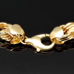 Premium Königsarmband in außergewöhnlichem Design aus edlem 14K 585 Gold , ca. 6,5mm breit, 23cm lang  (ca. 13g)