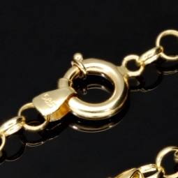Trendige Bicolor Goldkette / Halskette aus 14K / 585 Gold (Gelbgold und Weißgold) in filigranem Greco-Design (ca. 60cm Länge und 4,5mm Breite