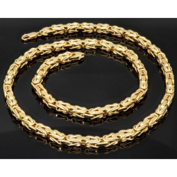 Funkelnde Königskette aus hochwertigem 585er Gold (14 K)  (ca. 41g, 62cm, 5,5mm)