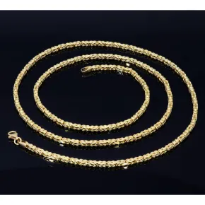 Klassische Königskette aus 14k 585 Gold (Gelbgold) in 2,2 mm Stärke mit Karabinerverschluss - Länge 65cm