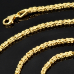 Exquisite Königskette in klassisch, zeitlosem Design aus 14k 585 Gold (Gelbgold) in 2,2 mm Stärke - Länge 50cm