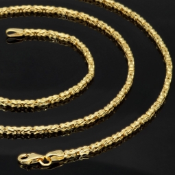 Exquisite Königskette in klassisch, zeitlosem Design aus 14k 585 Gold (Gelbgold) in 2,2 mm Stärke - Länge 50cm