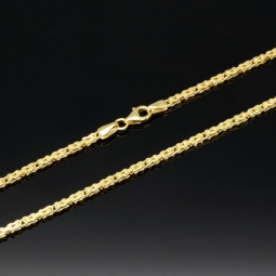Exquisite Königskette in klassisch, zeitlosem Design aus 14k 585 Gold (Gelbgold) in 2,2 mm Stärke - Länge 50cm