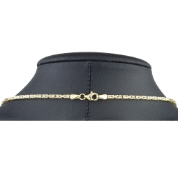 Exquisite Königskette in klassisch, zeitlosem Design aus 14k 585 Gold (Gelbgold) in 2,2 mm Stärke - Länge 50cm