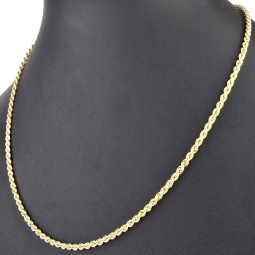 Schöne Kordelkette in ca. 50 cm Länge aus funkelndem 585er Gold 14k  ca. 3mm Breite