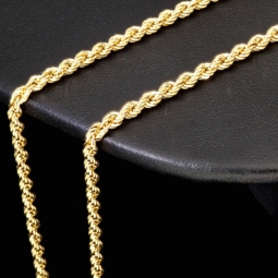 Schöne Kordelkette in ca. 50 cm Länge aus funkelndem 585er Gold 14k  ca. 3mm Breite