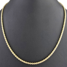 Schöne Kordelkette in ca. 50 cm Länge aus funkelndem 585er Gold 14k  ca. 3mm Breite
