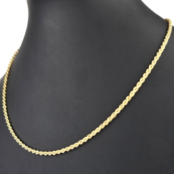 Exquisite Kordelkette in ca. 45cm Länge aus funkelndem 585er Gold 14k ca. 3mm Breite