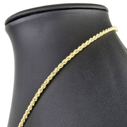 Kordelkette in edlem Design – ca. 65 cm Länge, 3 mm Breite, 585er Gold (14 Karat)