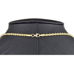 Kordelkette in edlem Design – ca. 65 cm Länge, 3 mm Breite, 585er Gold (14 Karat)