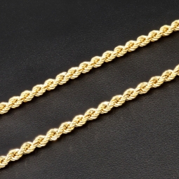 Kordelkette in edlem Design – ca. 65 cm Länge, 3 mm Breite, 585er Gold (14 Karat)
