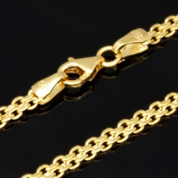 Feingliedrige Goldkette aus hochwertigem 585 / 14K Gold (Gelbgold) , ca. 55 cm Länge 3mm