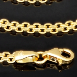 Feingliedrige Goldkette aus hochwertigem 585 / 14K Gold (Gelbgold) , ca. 55 cm Länge 3mm