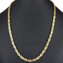 Königskette in flachem Design aus hochwertigem 14K 585 Gold (Gelbgold)  (ca. 21,5g, 65 cm, 6,5mm)