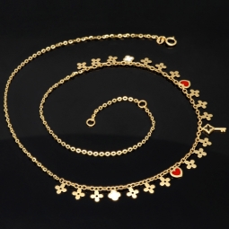 Sehr schöne Ankerkette aus edlem 14K 585er Gold (Gelbgold) mit dekorativen Elementen (verstellbar entweder ca. 42cm oder 45cm)