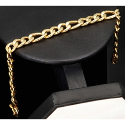 Nobles Panzerarmband aus hochwertigem 14K/585 Gold in 8 mm Stärke, ca. 20,5 cm Länge, (ca. 7,4g)