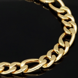 Nobles Panzerarmband aus hochwertigem 14K/585 Gold in 8 mm Stärke, ca. 20,5 cm Länge, (ca. 7,4g)