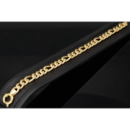 Nobles Panzerarmband aus hochwertigem 14K/585 Gold in 8 mm Stärke, ca. 20,5 cm Länge, (ca. 7,4g)