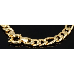 Nobles Panzerarmband aus hochwertigem 14K/585 Gold in 8 mm Stärke, ca. 20,5 cm Länge, (ca. 7,4g)