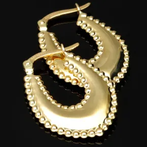Exquisite Creolen / Hoops in elegantem, zeitlosen Design aus edlem, polierten 585 / 14K Gold