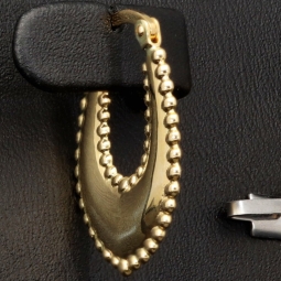 Exquisite Creolen / Hoops in elegantem, zeitlosen Design aus edlem, polierten 585 / 14K Gold