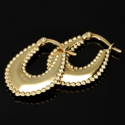 Exquisite Creolen / Hoops in elegantem, zeitlosen Design aus edlem, polierten 585 / 14K Gold
