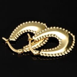Exquisite Creolen / Hoops in elegantem, zeitlosen Design aus edlem, polierten 585 / 14K Gold