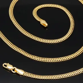 Filigrane Goldkette aus funkelndem 585 / 14K Gold (Gelbgold) , ca. 56 cm Länge 3mm