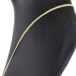 Filigrane Goldkette aus funkelndem 585 / 14K Gold (Gelbgold) , ca. 56 cm Länge 3mm