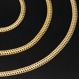 Filigrane Goldkette aus funkelndem 585 / 14K Gold (Gelbgold) , ca. 56 cm Länge 3mm