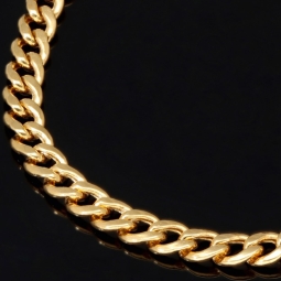 Exklusives 585er Goldarmband / Panzerarmband mit Panther-Element mit Zirkoniabesatz – ca. 19 cm, 4 mm (585er 14k)