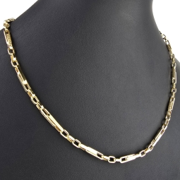 Sehr schöne  Goldkette / Ankerkette mit außergewöhnlichem Greco-Design aus  14K 585er Gold (Gelbgold) – ca. 45 cm, 4mm - Hochwertig verarbeitet (copy)
